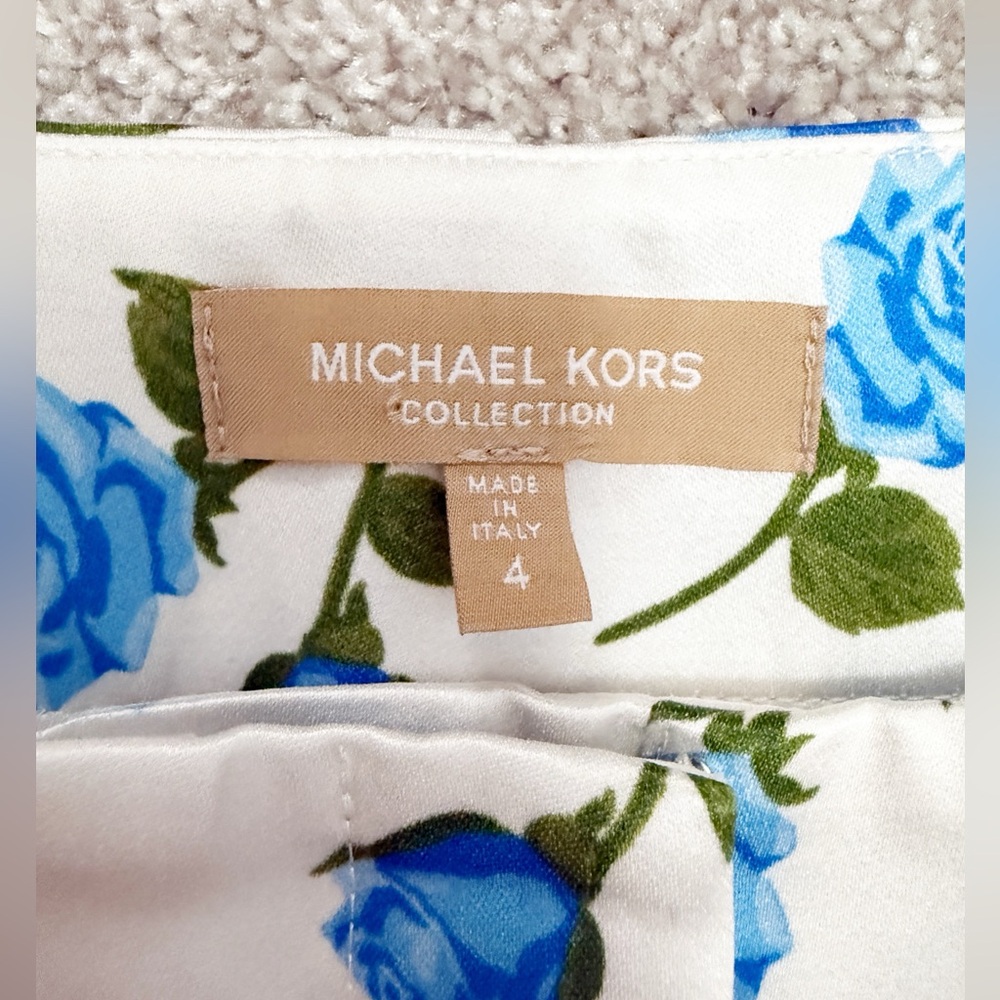 Michael Kors Collection - Scattered Rose Satin Crop Pants - pre fall 2018 - sz 4 - Picture 6 of 16